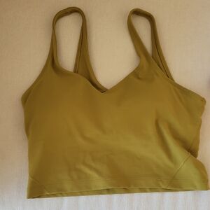 Green Lululemon Seamless Sports Bra with Adjustable Straps